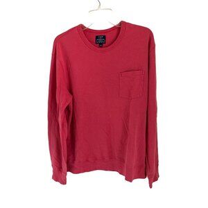 J.Crew Size Large Authentic Fleece Sweatshirt Crewneck Pink Cotton